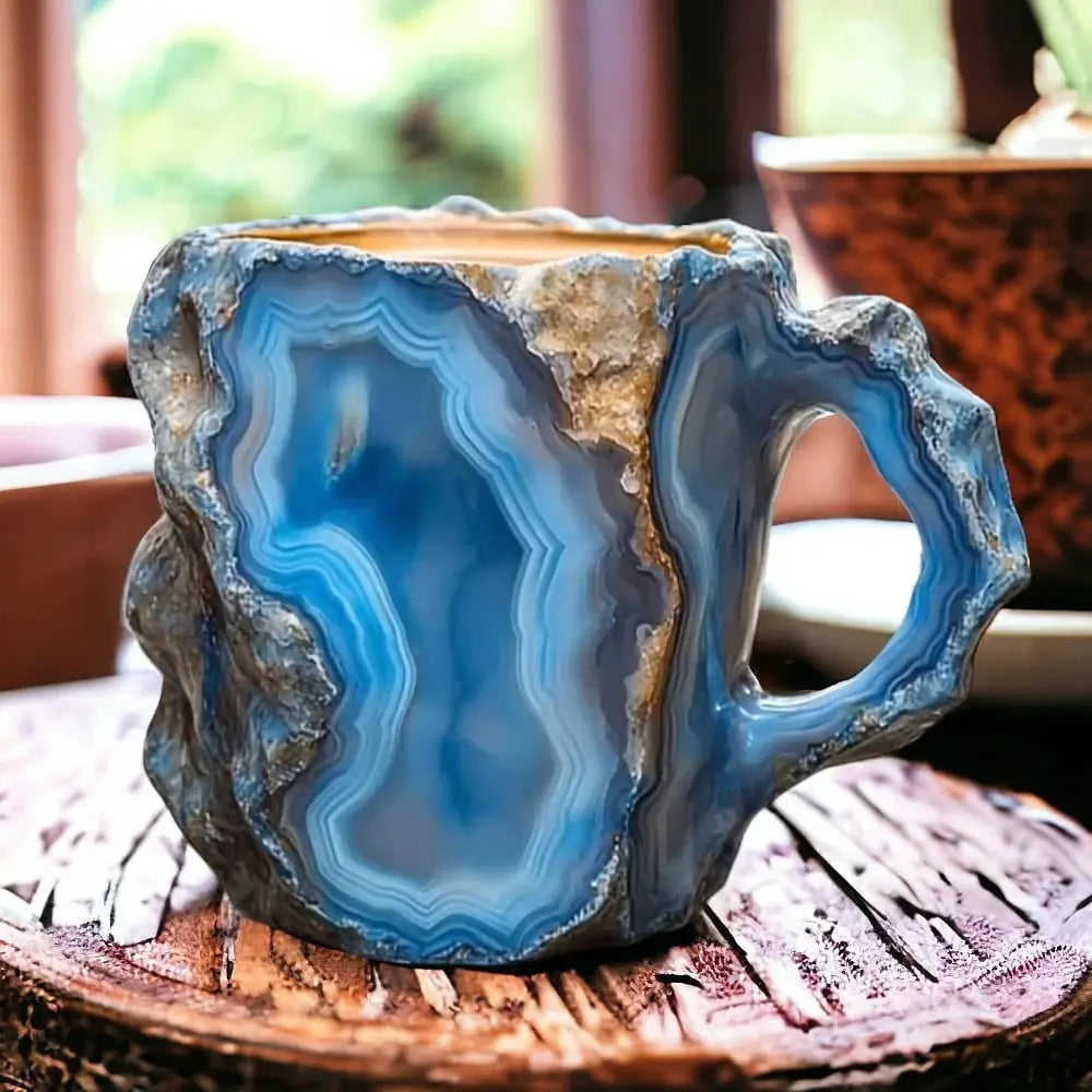 Crystal-Infused Mineral Coffee Mugs